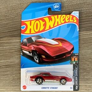 Hot Wheels Car Chevy Red Corvette Stingray Hotwheels Mattel Diecast Chevrolet 🆕